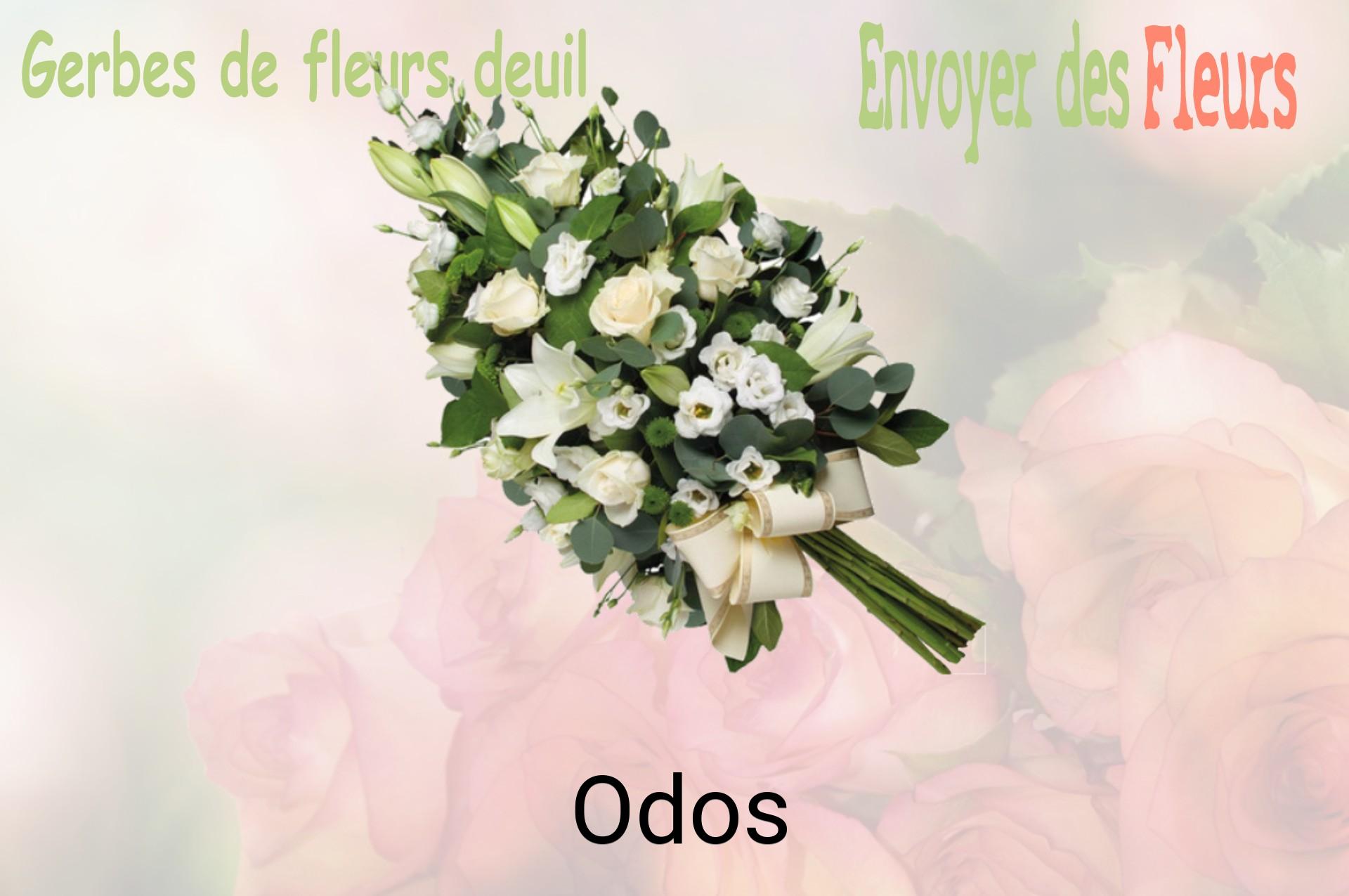 Gerbe de fleurs de deuil livrée à Odos